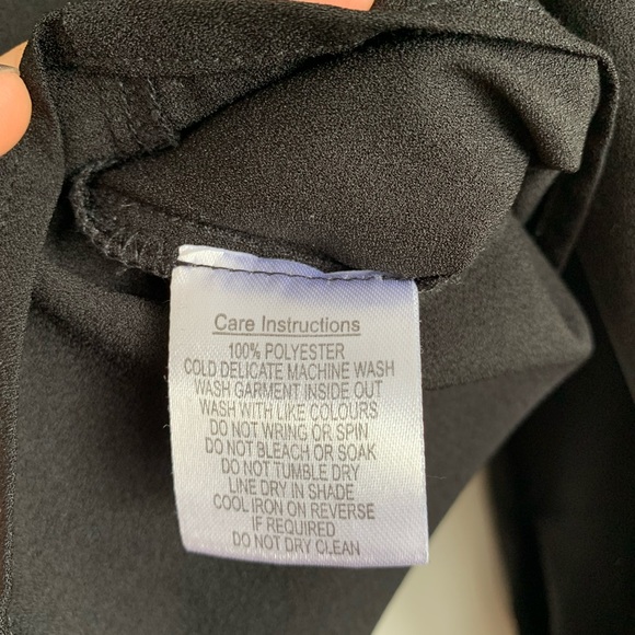 Princess Highway black ‘Annie’ blouse with contrast tie - Picture 7 of 7